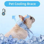 TLX-7329408 Cooling Bandana for Dogs - Lightweight Polyester Summer Scarf in Blue/Red, Blue/Yellow, Blue/Green, Sizes S, M, L - Image 4
