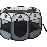 TLX-0124032 Portable Foldable Pet Playpen Tent for Indoor and Outdoor Use, Brown, Lightweight Oxford and Stainless Steel - Image 9