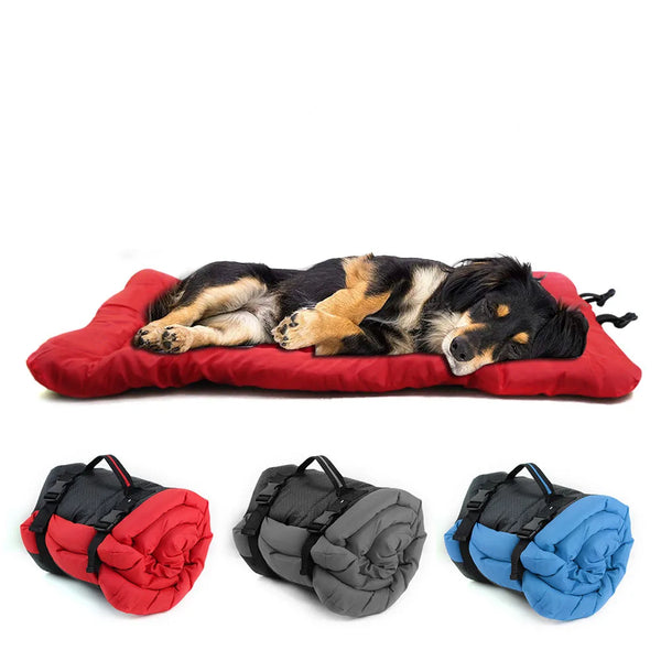 Waterproof Foldable Roll-Up Travel Dog Bed - for Camping & Road Trips