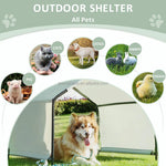 TLX-9524864 Breathable Mesh Portable Dog Tent for Camping and Outdoor Use, 420D Polyester, White, 121.92 x 121.92 x 91.44 cm - Image 2