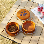 TLX-9027584 Foldable Portable Silicone Bowl for Dogs and Cats - Lightweight, Leak Proof, 2 in 1, Animal Print, 160mm - Image 2