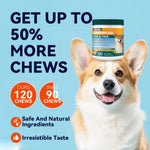 TLX-6215296 Dog Paw Balm - Fish Oil and Coconut Oil Formula for All Breeds - Immune Support - Grain-Free, High-Protein - 2.5g per Chew - Image 4