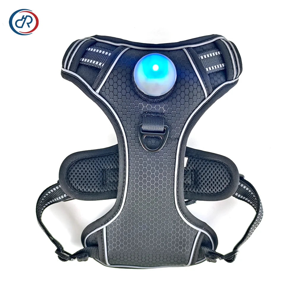 No pull waterproof led collar light for dogs