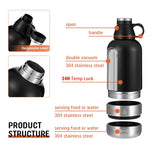 TLX-0540672 Portable Emergency Water Container for Dogs - Stainless Steel, Manual Waterproof, Outdoor Use, Rounded Shape - Image 4