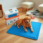 TLX-0049152 Waterproof Gel Cooling Mat for Dogs - Royal Blue Water Ripples, Versatile Dog Accessory for Home and Travel - Image 2