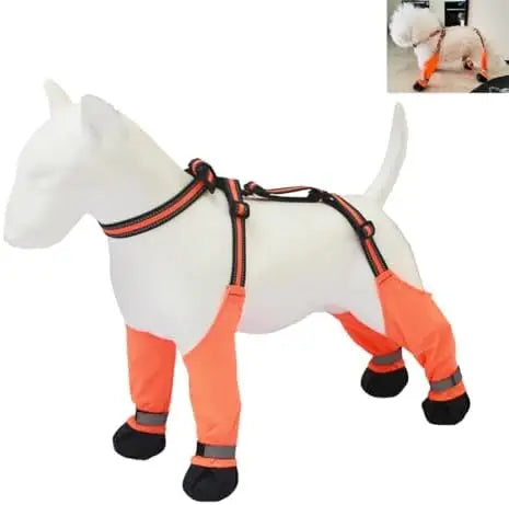 Waterproof adjustable hiking dog boots