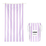 TLX-6406144 Dog Beach Towel Microfiber Fabric Stripe Pattern 80x160cm Lightweight Outdoor Use - Image 9