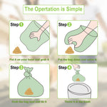 TLX-8536064 Dog Waste Kit with Handle, Eco-Friendly Biodegradable Corn Starch, Lightweight, 23x33cm, Green/Navy Green/Black - Image 5