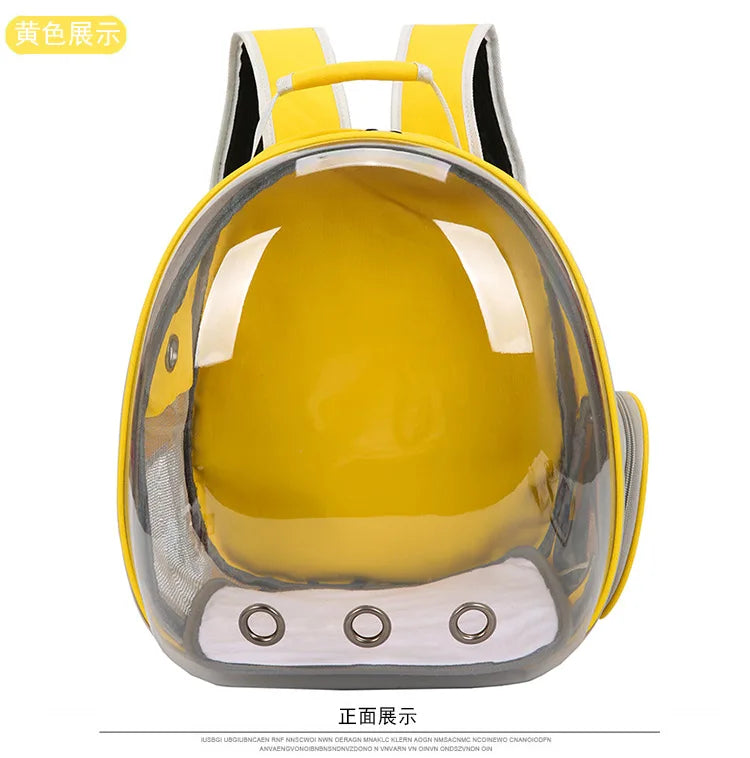 Space Capsule Breathable Oxford Pet Backpack Carrier Portable Travel Bag for Small Medium Dogs Cats Outdoor Walking