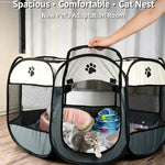 TLX-6340608 Breathable Mesh Portable Dog Tent for Camping and Outdoor Use, Cotton and Oxford Cloth, Water-Resistant, Zipper Closure, Round Shape - Image 3