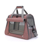 TLX-9846784 Foldable Portable Dog Car Seat Carrier for Travel - Lightweight Oxford Material, Zipper Closure, Quadrate Shape - Image 5