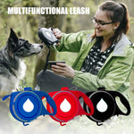 TLX-4505600 Dog Water Leash with Food Water Bottle, Dot Pattern, Red/Blue/Black, 120cm Length, Lightweight, Easy to Clean - Image 4