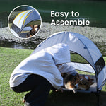 TLX-5160960 Waterproof Foldable Elevated Dog Bed with Canopy for Outdoor Use, Essential Supplies for Outdoor and Indoor Use - Image 6