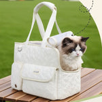 TLX-3260416 Portable Dog Car Seat Carrier for Small Animals - Green Nylon and Cloth Travel Storage Bag - Image 4