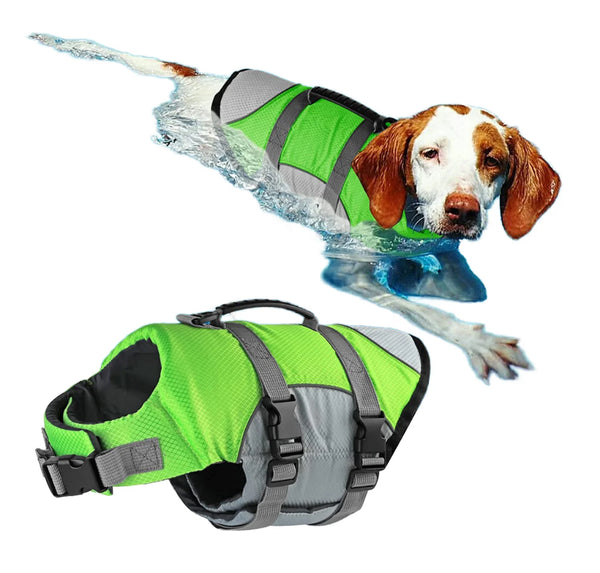 Reflective Adjustable Dog Life Jacket - for Swimming & Boating