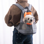 TLX-4085376 Breathable Mesh Dog Hiking Harness with Saddle Bags for Small Animals - Oxford Material, Zipper Closure, Available in Blue, Red, Black, Grey - Image 2