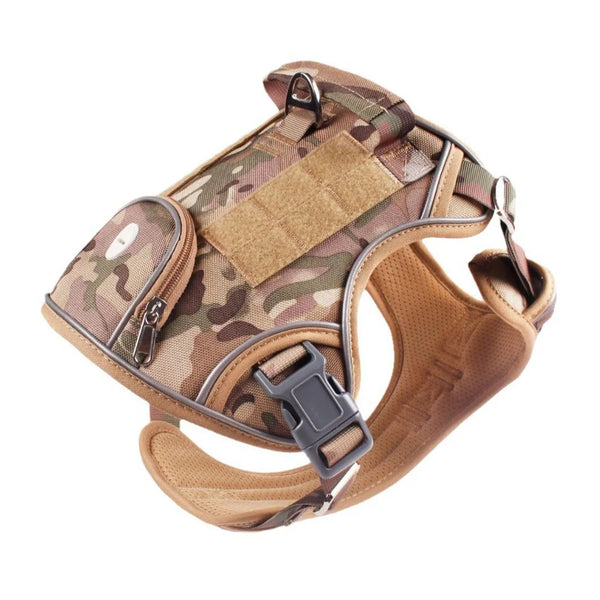 Dog Hiking Harness with Saddle Bags - for Trail & Travel