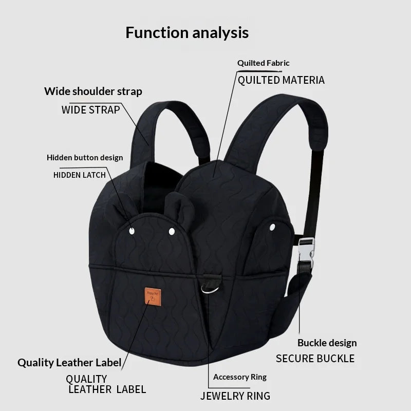 Cute Warm Portable Lightweight Pet Front Chest Backpack Dual Shoulder Outdoor Travel Carry Bag for Cats & Dogs Pet Accessories