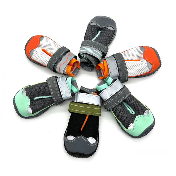 Reflective Breathable Mesh Hiking Dog Boots