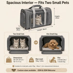 Load image into Gallery viewer, Foldable Oxford Portable Pet Carrier Bag Breathable Mesh Window Travel Cat Small Dog Carrier Lightweight Multi-Zipper OEM
