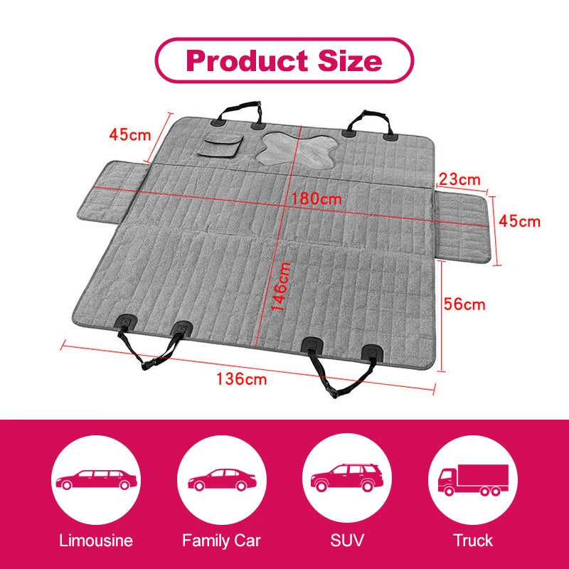Waterproof breathable mesh dog car seat cover hammock   for back seat protection