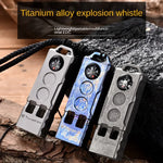TLX-0245760 Titanium Alloy Emergency Whistle for Dogs - Portable Survival Tool, Silvery, 4*2*0.8cm, 26g - Image 3