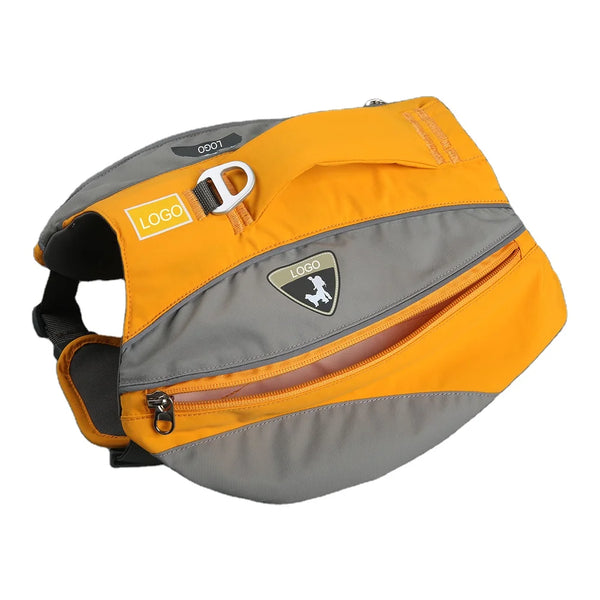 Adjustable Dog Hiking Harness with Saddle Bags - for Trail & Travel