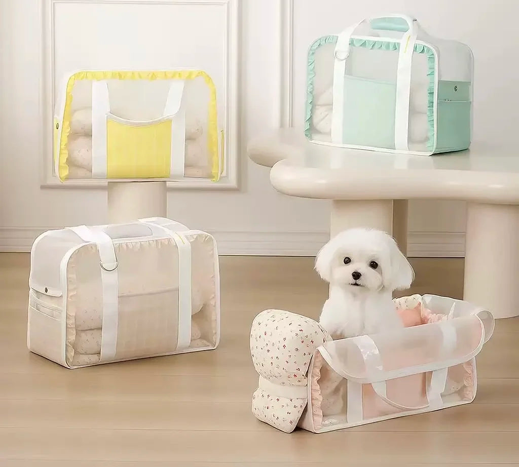 Adjustable foldable dog car seat carrier   for travel