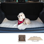 TLX-9950848 Portable Roll-Up Dog Bed for Camping and Travel - Oxford Fabric and Faux Fur, 110 x 75cm, Water Repellent - Image 5