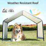 TLX-9524864 Breathable Mesh Portable Dog Tent for Camping and Outdoor Use, 420D Polyester, White, 121.92 x 121.92 x 91.44 cm - Image 3