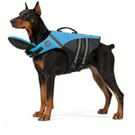 TLX-0746624 Reflective High-Buoyancy Dog Life Jacket with Handle for Swimming and Boating, Stylish Design for Everyday Pet Care - Image 1