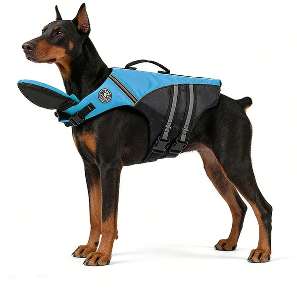 Reflective High-Buoyancy Dog Life Jacket with Handle - for Swimming & Boating