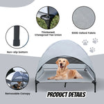 TLX-0058496 Waterproof Foldable Elevated Dog Bed with Canopy for Outdoor Use, Convenient and Functional Pet Gear - Image 4