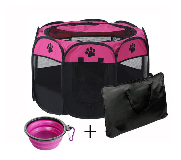 Portable Foldable Pet Playpen Tent - for Indoor & Outdoor Use