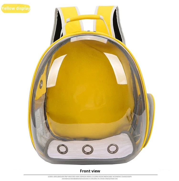 Space Capsule Breathable Oxford Pet Backpack Carrier Portable Travel Bag for Small Medium Dogs Cats Outdoor Walking
