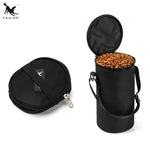 TLX-0737280 Portable Outdoor Dog Food Storage Bag, Oxford Polyester, Red/Black, 13cm Diameter, 24.5cm Height, Foldable - Image 5