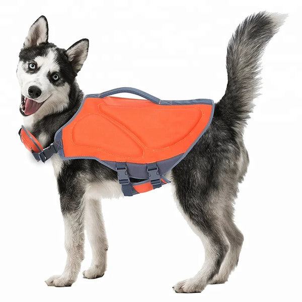 Reflective Adjustable Dog Life Jacket - for Swimming & Boating