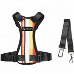TLX-1785856 Padded Vehicle Safety Harness for Dogs, Oxford Fabric, Buckle Closure, Black/Red/Pink, Sizes S-M-L-XL - Image 6
