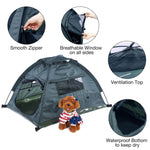 TLX-9992960 Waterproof Breathable Mesh Portable Dog Tent for Camping, Green, 45.3x34.6x28.3 inch - Image 5