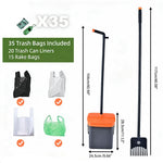 TLX-8503296 Portable Pet Waste Kit for Dogs and Cats - Grayish Orange, Durable and Eco-Friendly Pooper Scooper - Image 4
