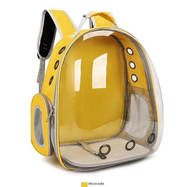 Space Capsule Breathable Oxford Pet Backpack Carrier Portable Travel Bag for Small Medium Dogs Cats Outdoor Walking
