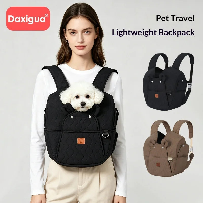 Cute Warm Portable Lightweight Pet Front Chest Backpack Dual Shoulder Outdoor Travel Carry Bag for Cats & Dogs Pet Accessories