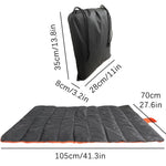 TLX-9688704 Waterproof Foldable Outdoor Towel for Dogs, Oxford Material, Rectangle Shape, Black/Silver, 105x70 cm - Image 6