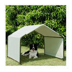 TLX-6242304 Breathable Mesh Portable Dog Tent for Camping and Outdoor Use, 420D Polyester, White, 121.92 x 121.92 x 91.44 cm - Image 1