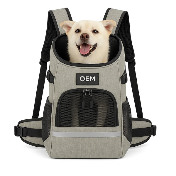 Reflective Waterproof Dog Hiking Harness with Saddle Bags - for Trail & Travel