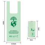 TLX-8536064 Dog Waste Kit with Handle, Eco-Friendly Biodegradable Corn Starch, Lightweight, 23x33cm, Green/Navy Green/Black - Image 2