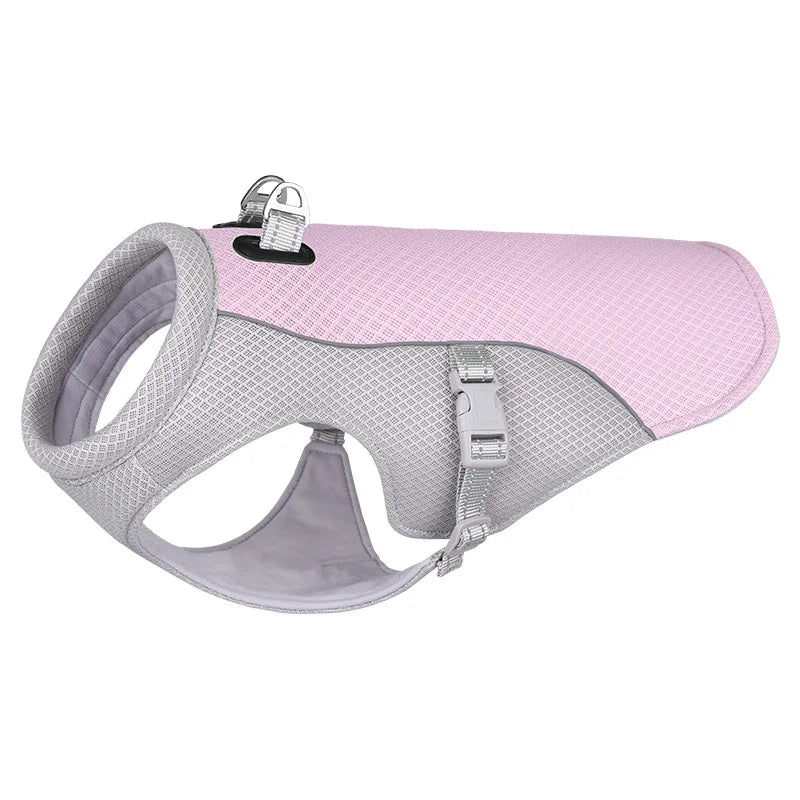 Reflective adjustable cooling vest for dogs