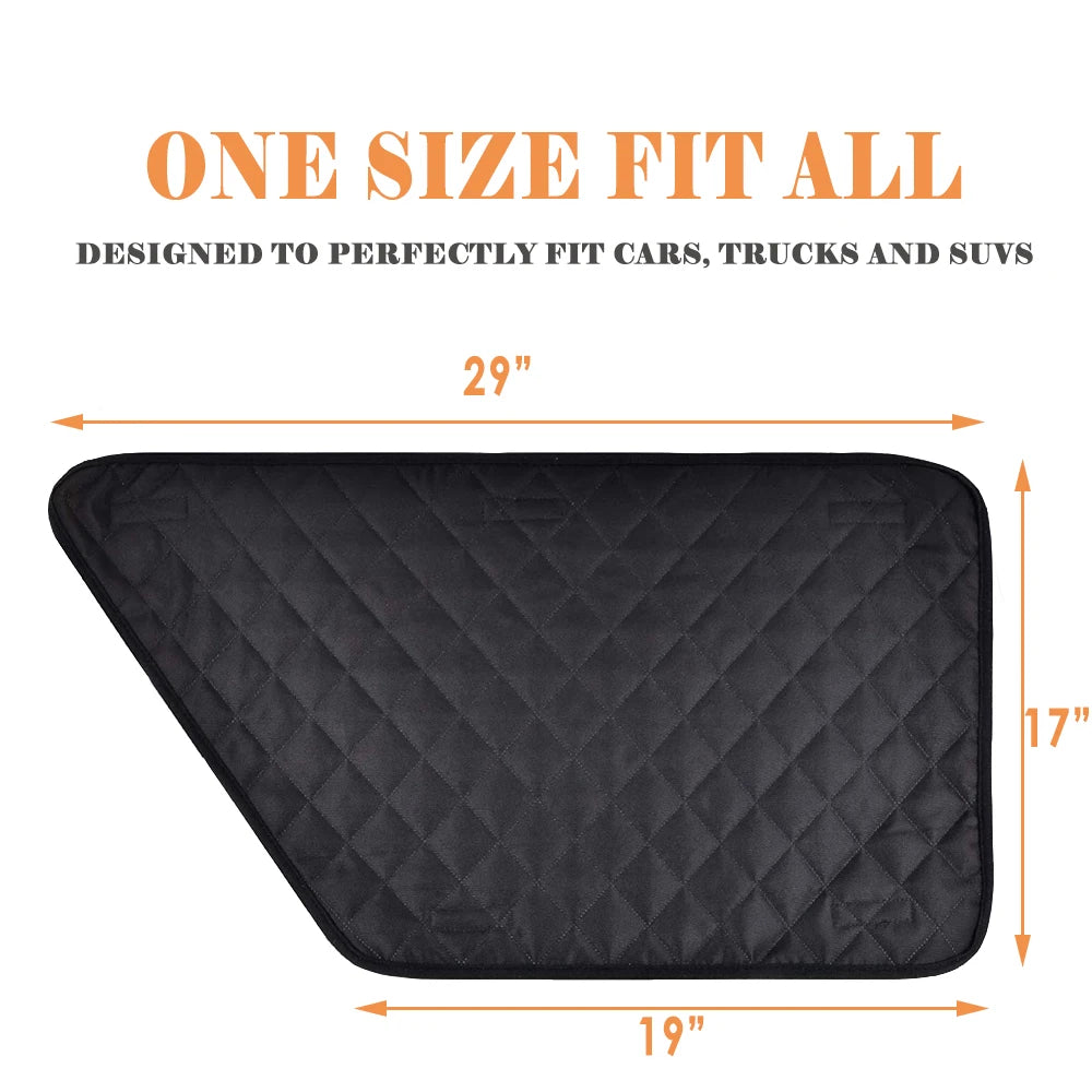 Waterproof padded car barrier for dogs