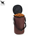 TLX-0737280 Portable Outdoor Dog Food Storage Bag, Oxford Polyester, Red/Black, 13cm Diameter, 24.5cm Height, Foldable - Image 3
