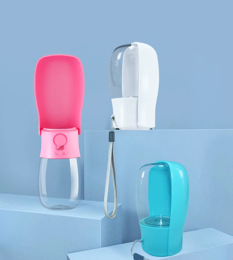 Foldable portable emergency water container for dogs